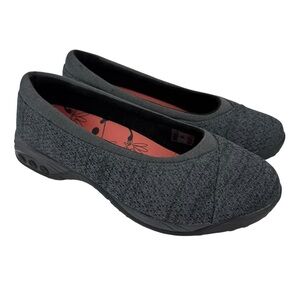 Therafit Riley Slip on Ballet Shoe Arch Support Gray Black Knit Women’s Size 11